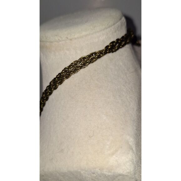 A Women's Bronzy Brass Steampunk Statement Necklace Ornate Quirky Chain - Picture 5 of 11